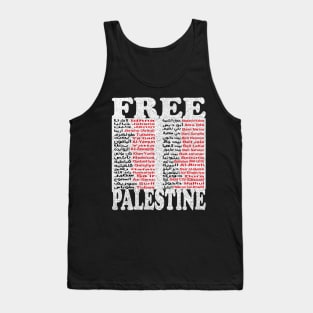 Free Palestine,Palestine cities, Palestine solidarity,Support Palestinian artisans,End occupation Tank Top